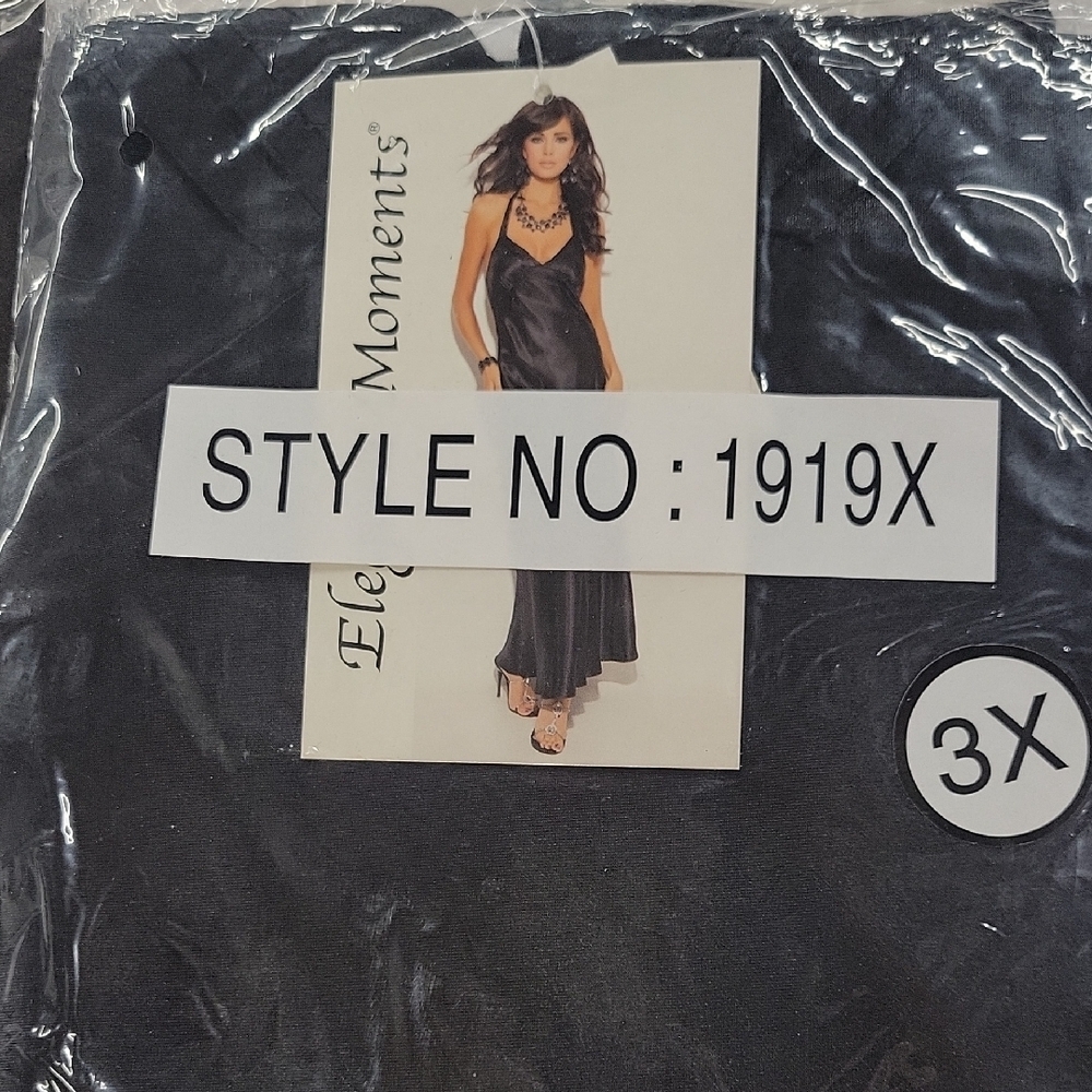 3 Elegant Moments Black Dress 3X